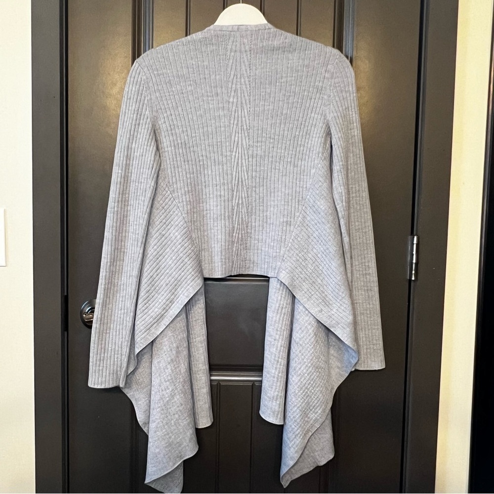 Athleta Gray Solstice Wrap Sweater Wool Blend, Small - Picture 3 of 6
